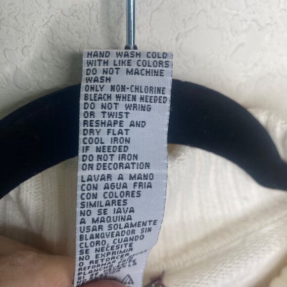 Vintage‎ Tiara International Cardigan Womens Size L White Floral Embroidered Zip - Picture 6 of 10